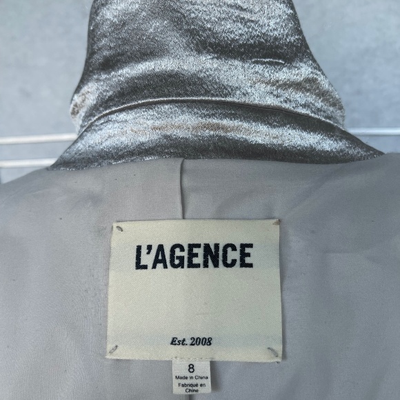 L'AGENCE Metallic Chamberlain Blazer sz 8 - Picture 8 of 13